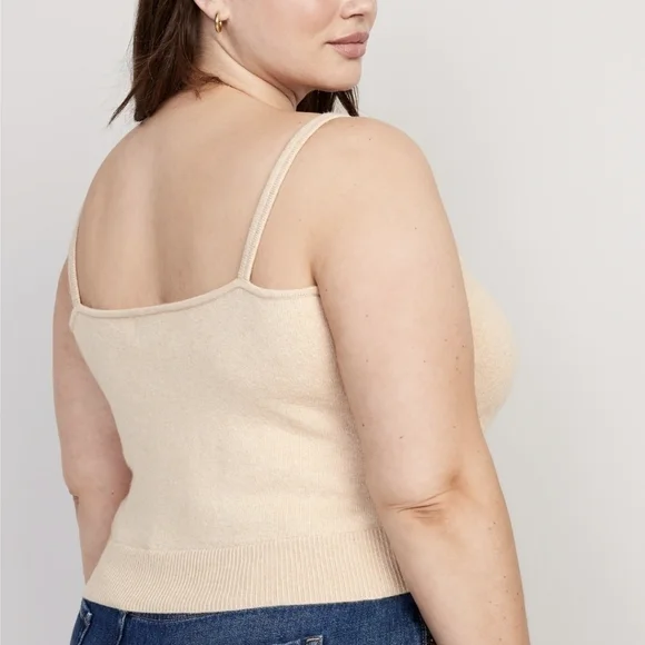 3X - Old Navy | Cozy Cropped Sweater Tank Top - Picture 2 of 8